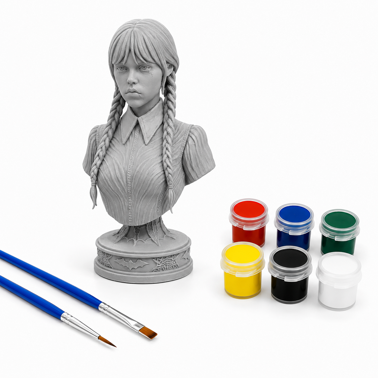 Wednesday Addams Bust β Hand Painted Figurine