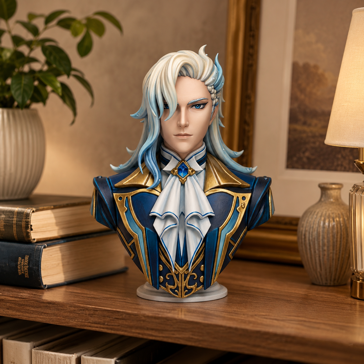 Genshin Impact Neuvillette Bust — Hand Painted Figurine