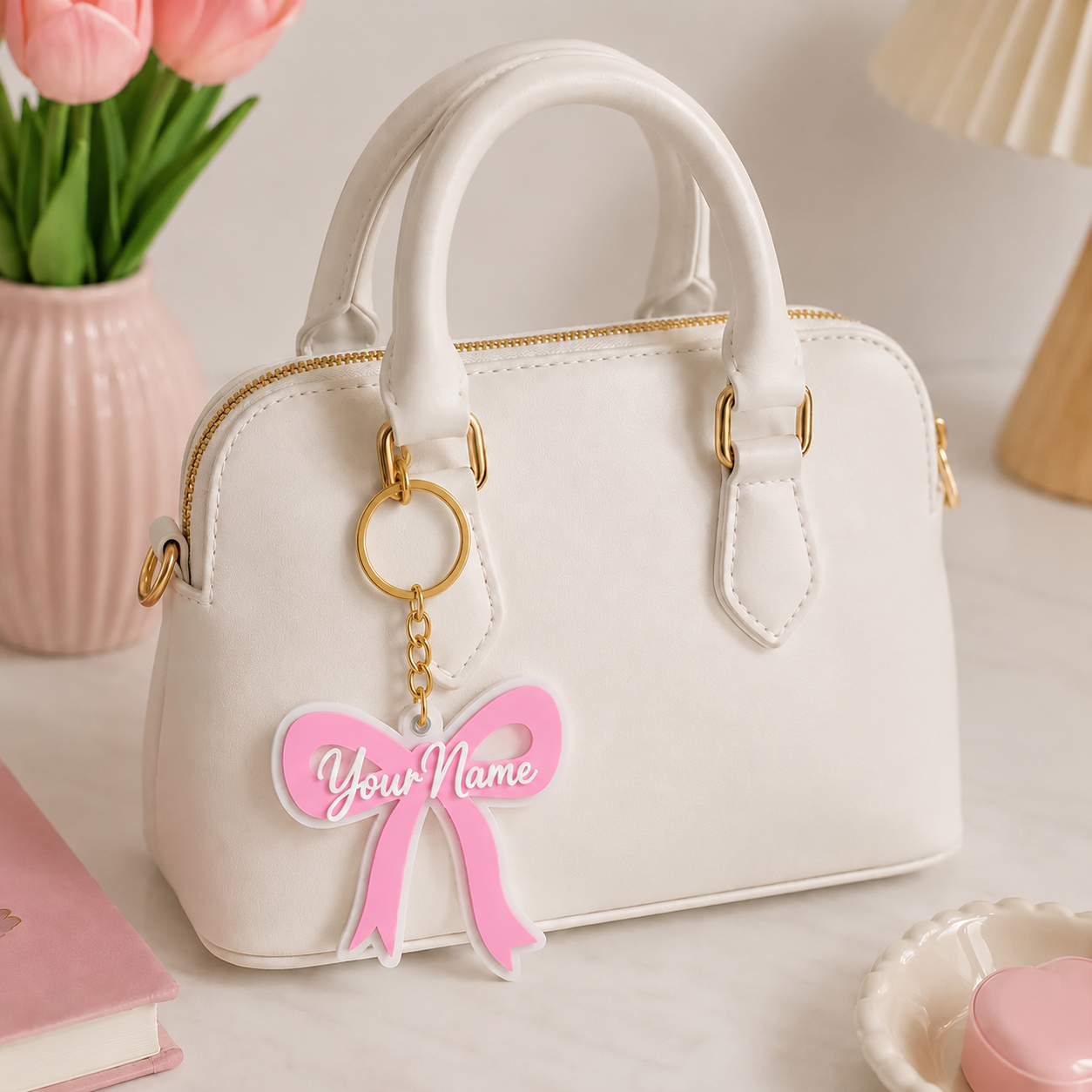 Ribbon Keychain — Personalised with Your Name