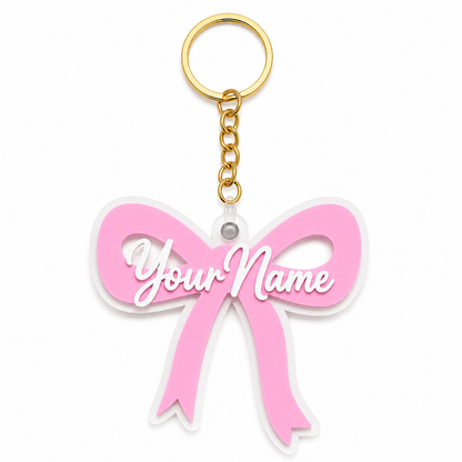 Ribbon Keychain — Personalised with Your Name