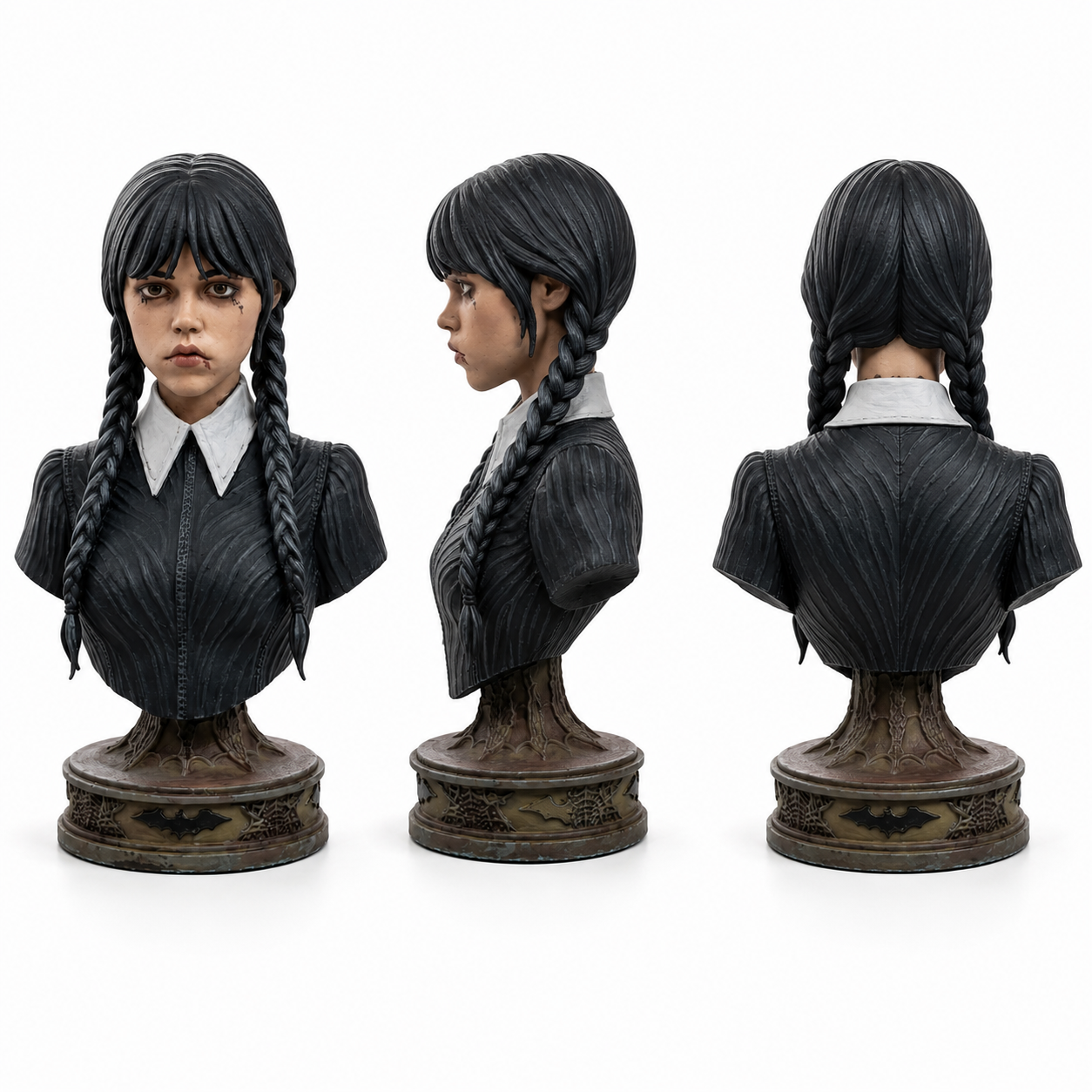 Wednesday Addams Bust — Hand Painted Figurine