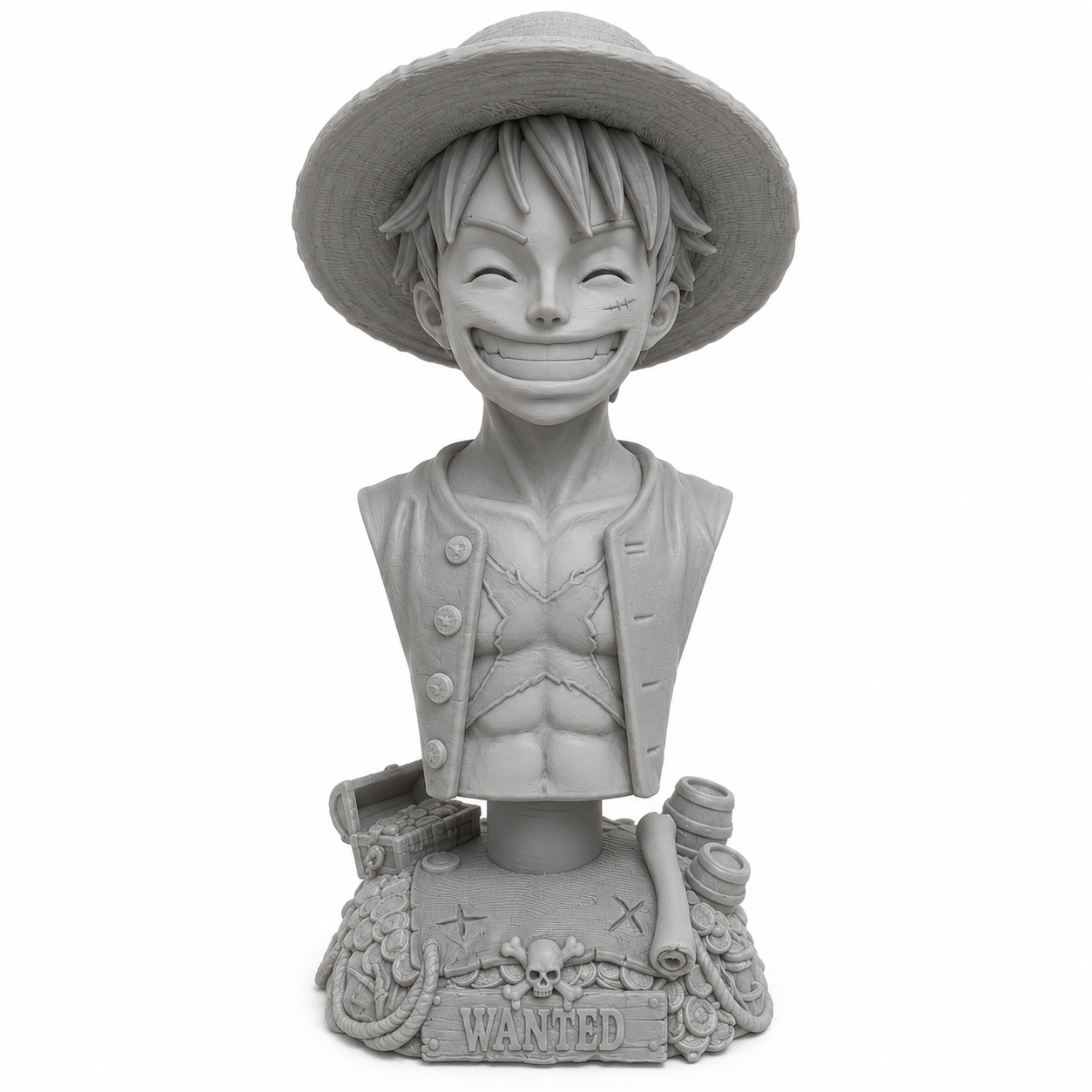One Piece Luffy Bust — Hand Painted Figurine
