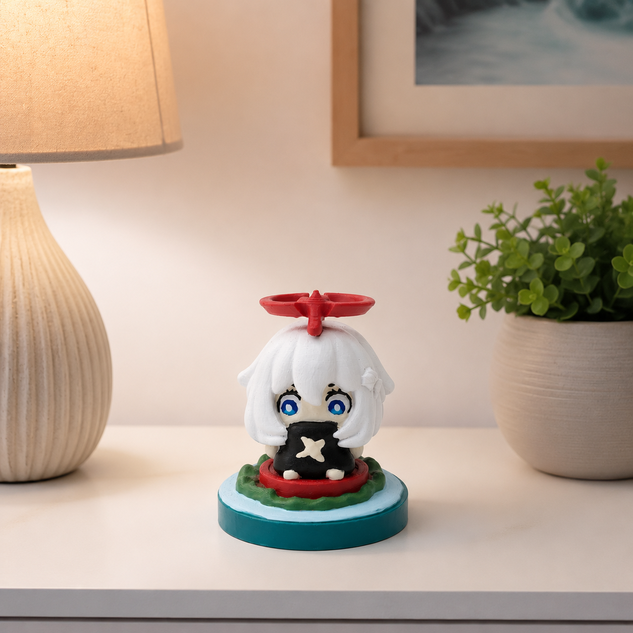 Genshin Impact Paimon Chibi Sitting Figurine