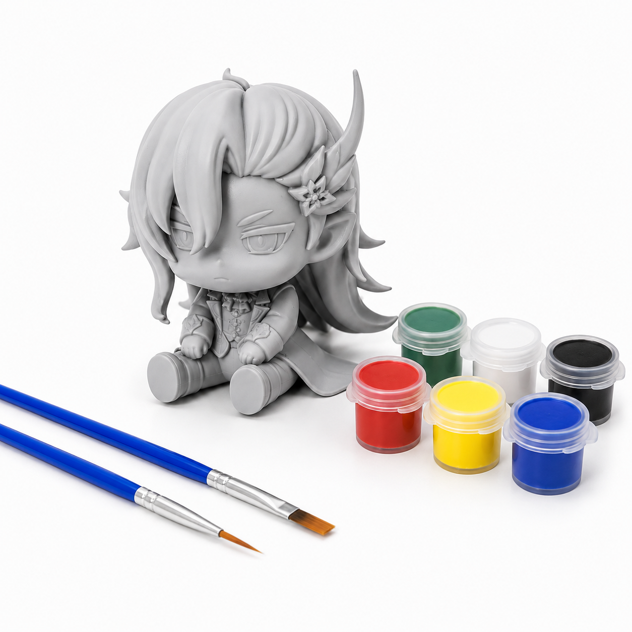 Genshin Impact Neuvilette Chibi Sitting Figurine