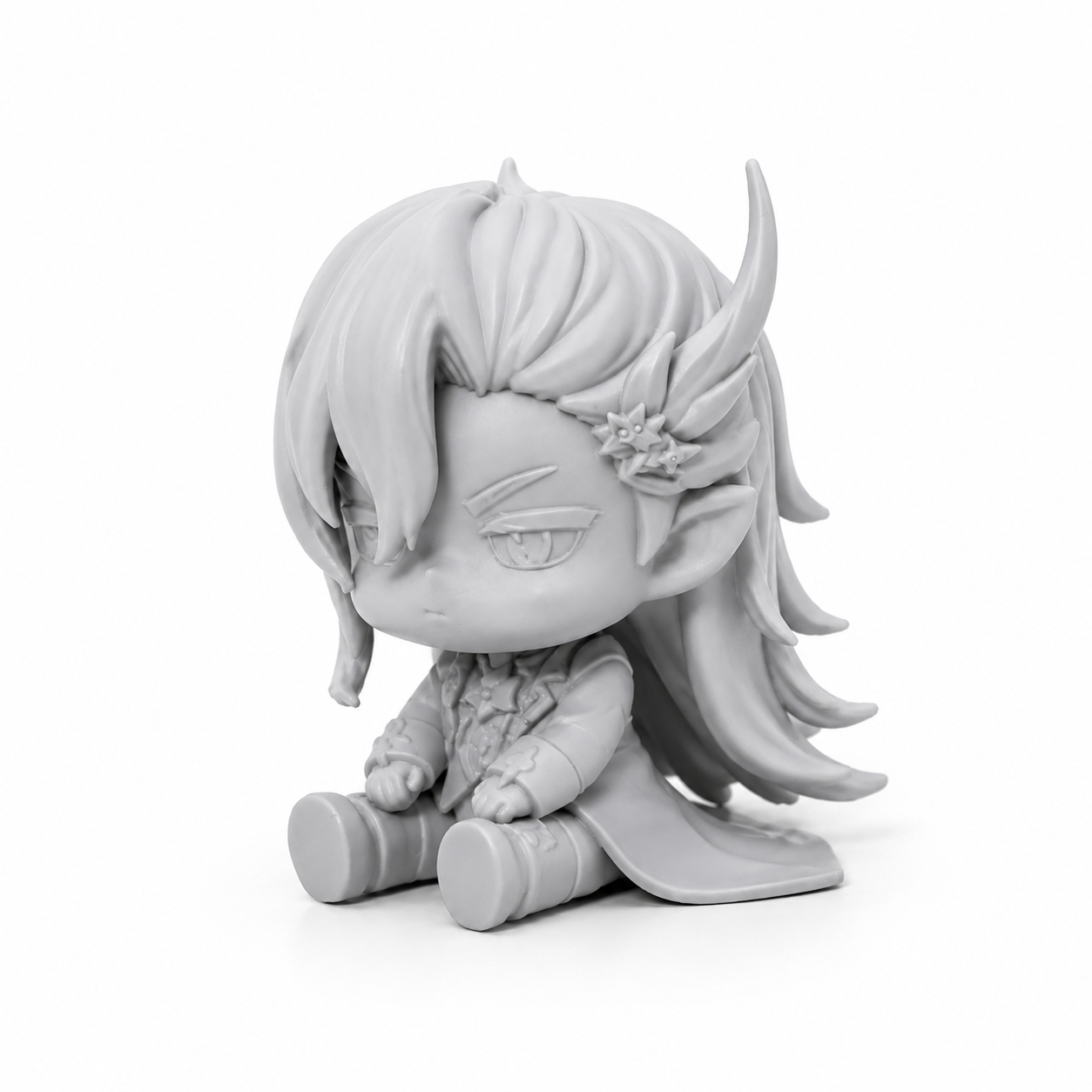 Genshin Impact Neuvilette Chibi Sitting Figurine